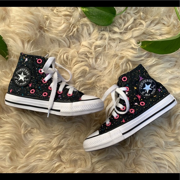 Converse Other - CONVERSE Sneakers Hi Top Girls Glitter Size 11